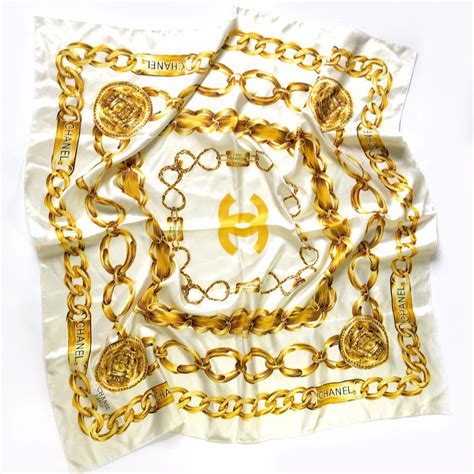 vintage chanel silk scarf.